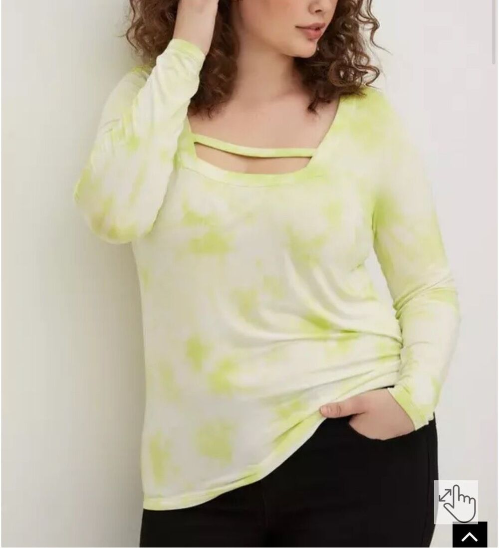 Torrid $49 Strappy Square Neck Tee - Super Soft Lovesick 4X NWT